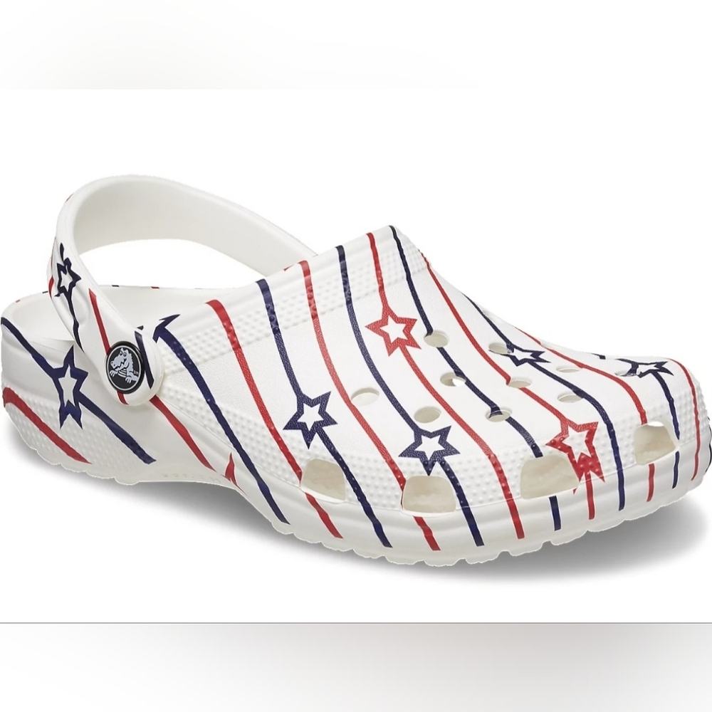 Crocs Classic USA Stars and Stripes Clog 208877-94S Unisex W8 M6 / No Box